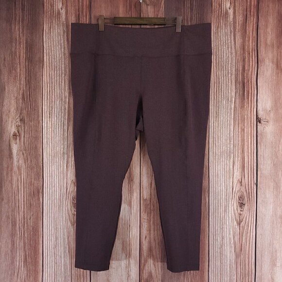 Athleta Womens Size 3X Delancey Herringbone Tight Legging Walnut Brown